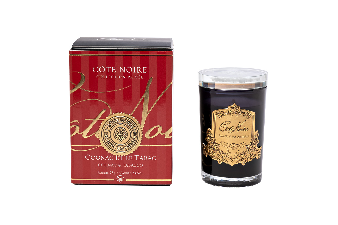 96CN-75240 Свеча ароматическая Коньяк/Табак (Cognac/Tobacco) в стакане в упаковке 75 гр.
